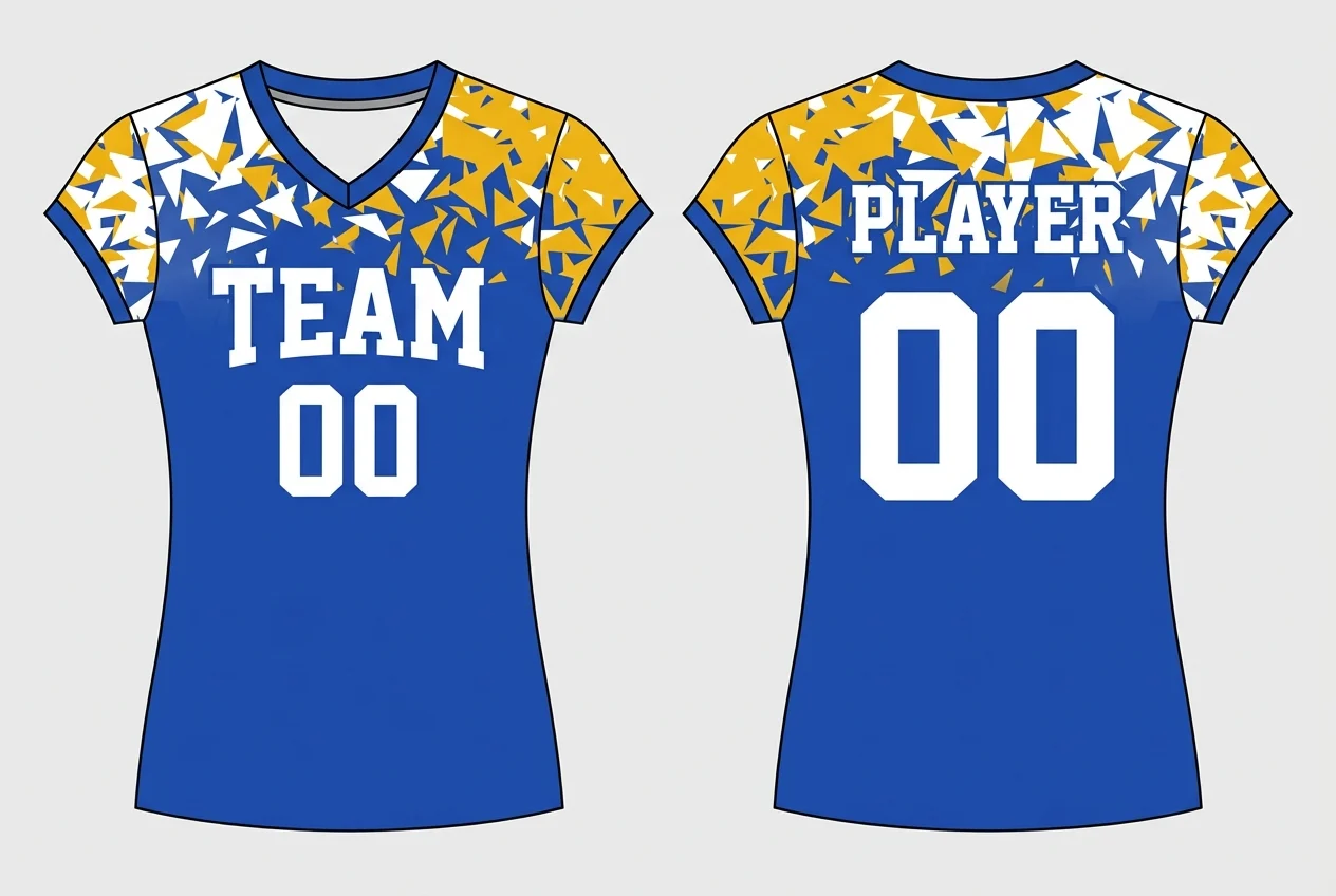 Fracture Volleyball Jersey, front and back