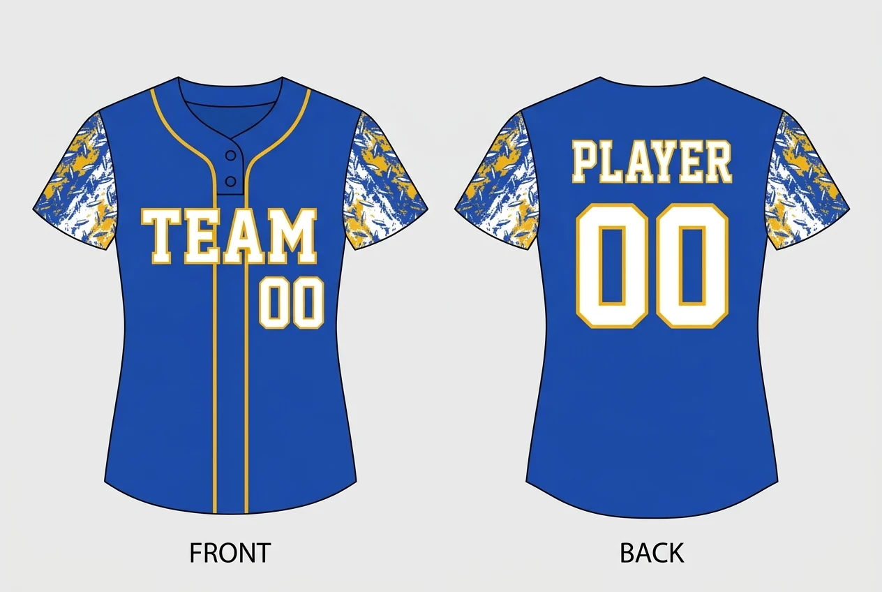 Ironclad Softball Two-Button Jersey, front and back